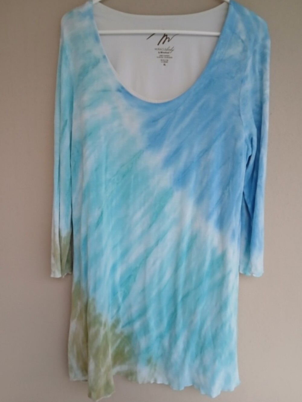 Miraclebody Miraclesuit Blue & AquaTunic with Green Accents XL
